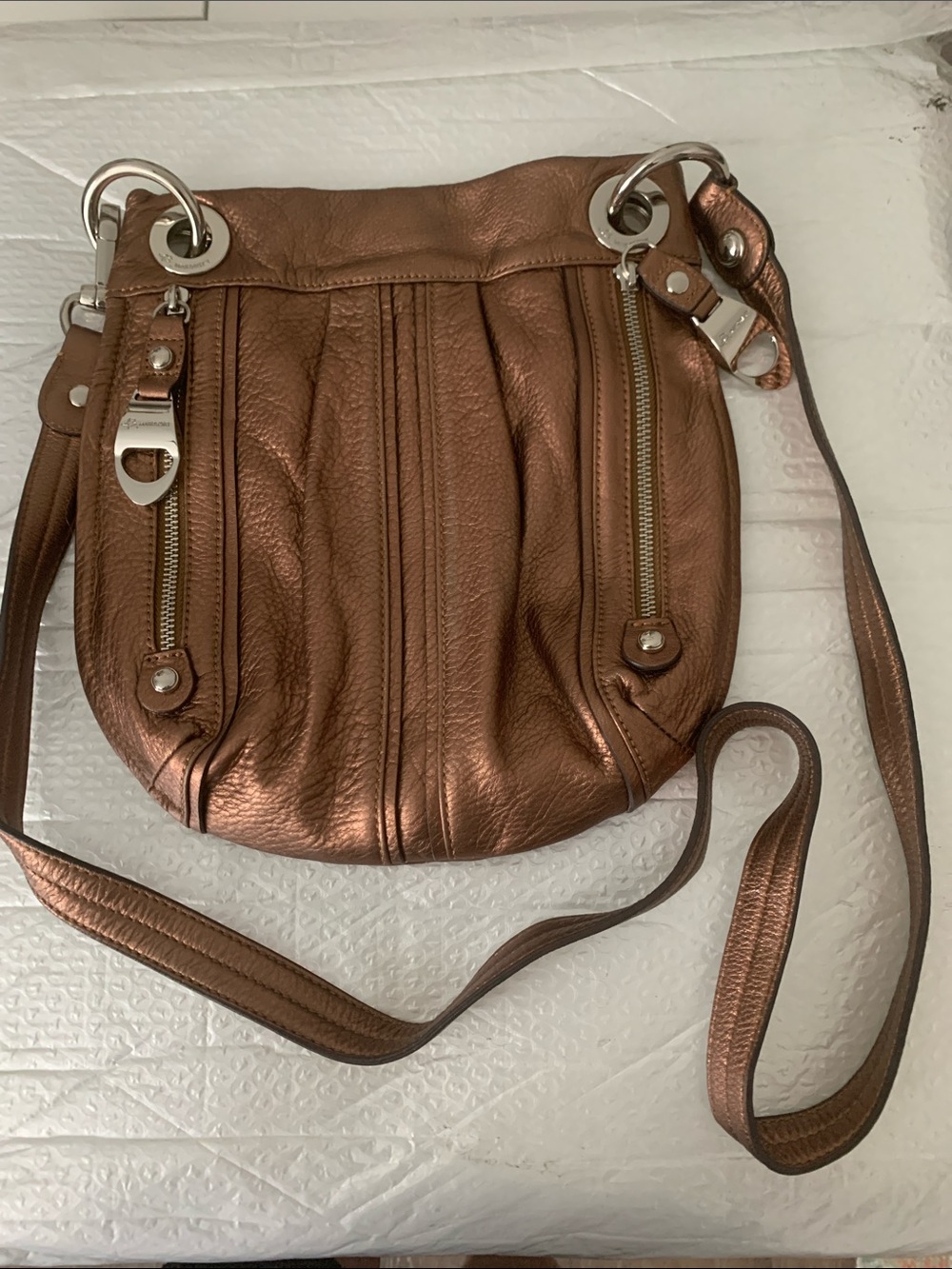 B Makowsky Leather Crossbody Bag